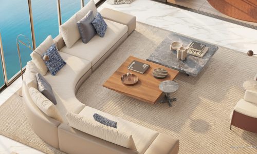 Licving Aerial of Couch